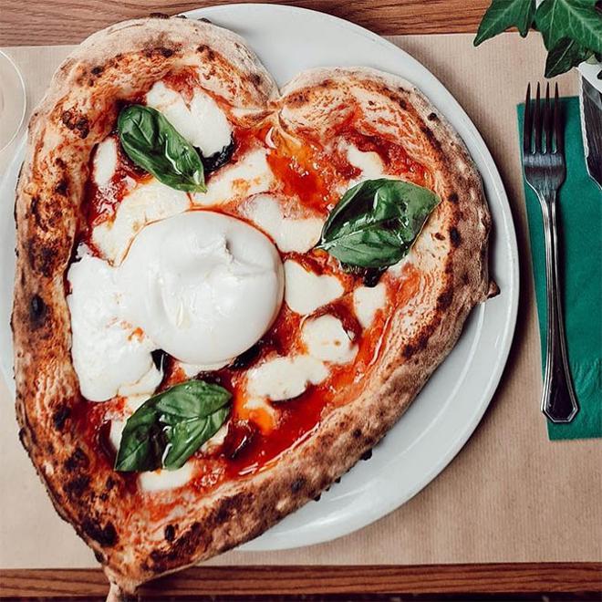 Una pizza de San Valentín de Fratelli Figurato