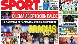 Carolina Marín, protagonista en las portadas de hoy