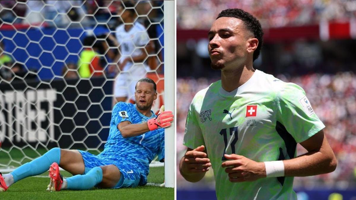 Orjan Nyland y Rubén Vargas, en partidos con Noruega y Suiza durante este Mundial 2026