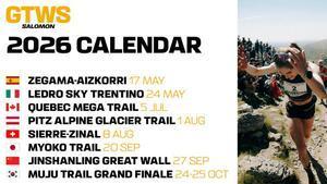 El calendario de carreras de las Golden Trail World Series 2026