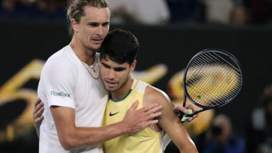 Zverev y Alcaraz, en Australia. | AP