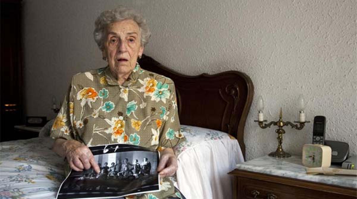 Es tracta de la primera nena trobada de les fotos de Chim, Capa i Taro, de ’La Maleta Mexicana’.