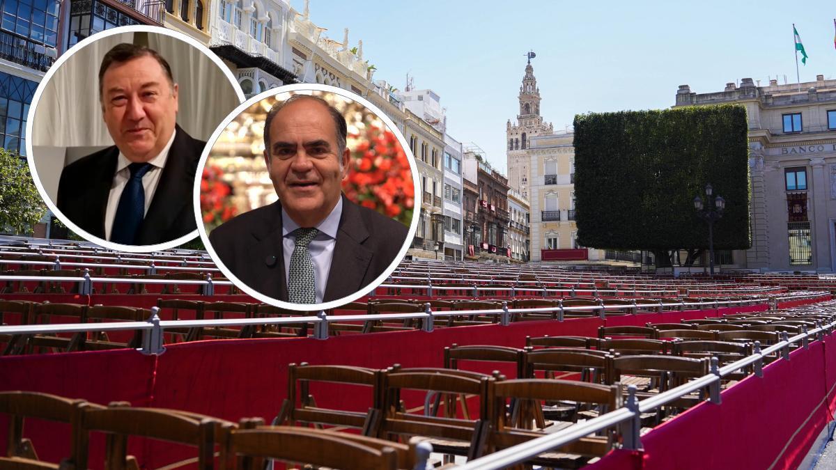 José Roda Peña y Carlos López Bravo, candidatos a presidir la Junta Superior del Consejo de Hermandades y Cofradías de Sevilla.