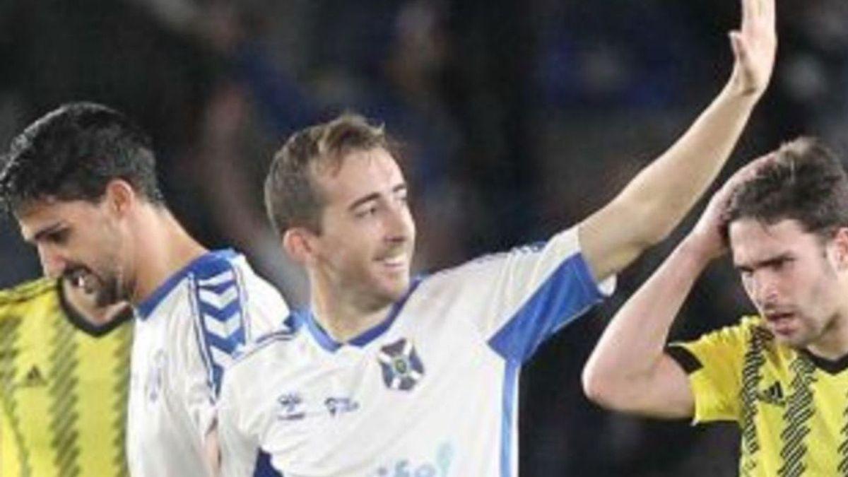 Rubén Díez, durante un partido del curso pasado con el CD Tenerife.