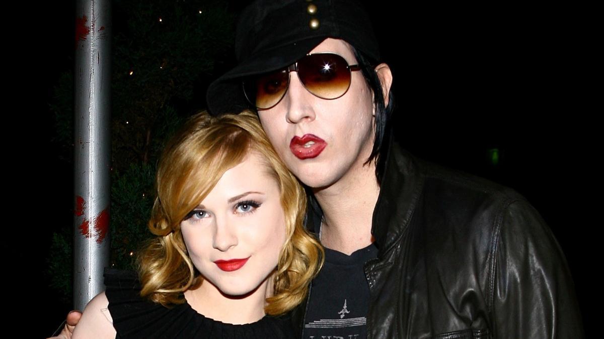 Marilyn Manson y Evan Rachel Wood, fotografiado en el 2007.