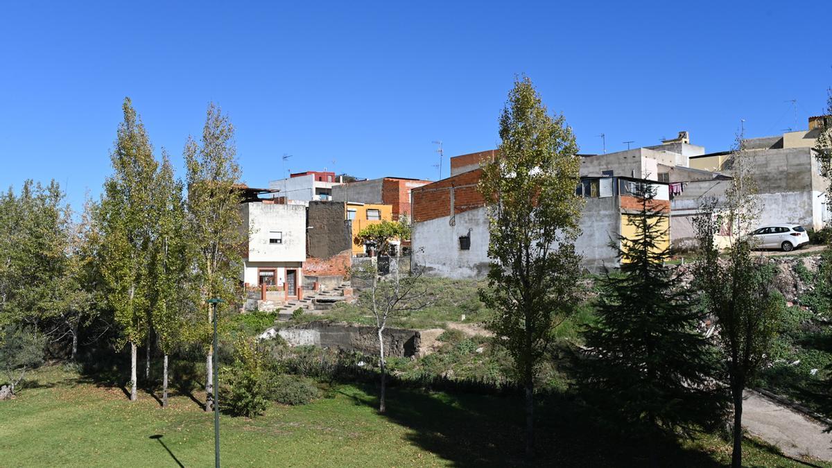 Viviendas en la zona afectada por la riada en el Cerro de Reyes.