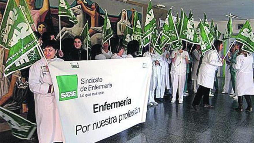 Una de las últimas concentraciones del colectivo de enfermería en el Hospital Provincial.