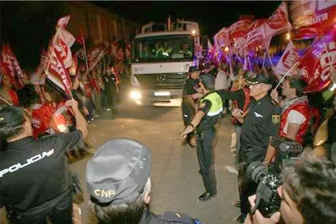 Imágenes de la huelga