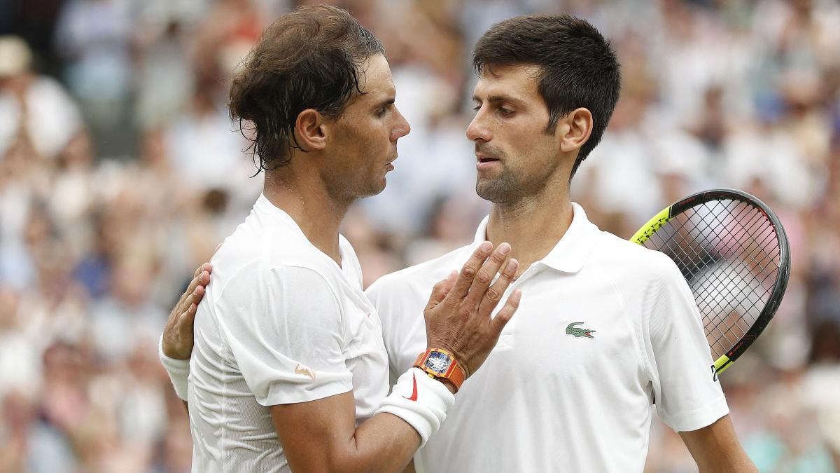 Nadal y Djokovic durante un enfrentamiento