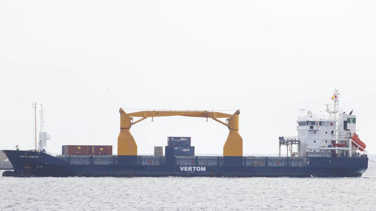 EL BARCO VERTON ODETTE, EN EL PUERTO DE CARTAGENA, ESTE JUEVES