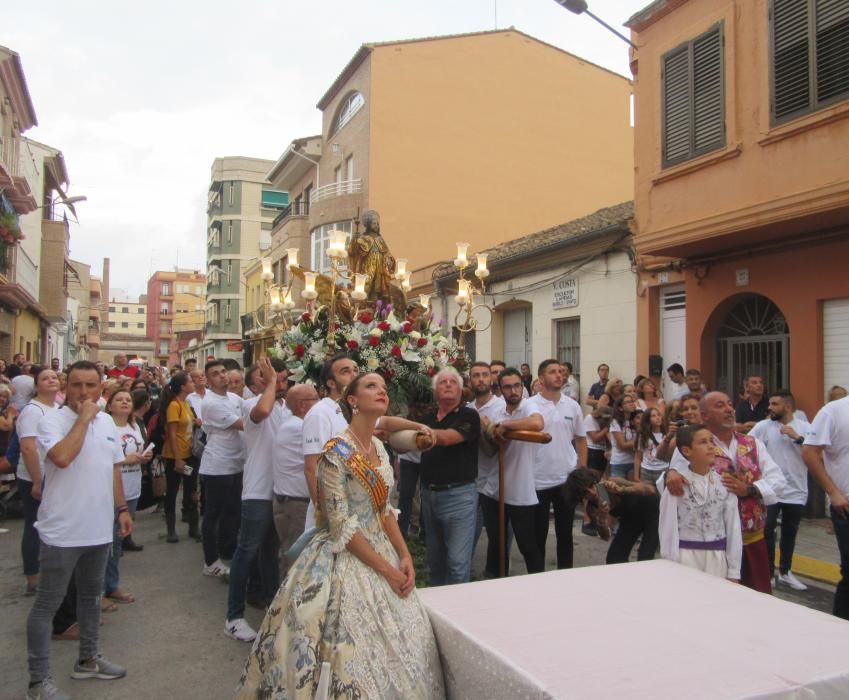 Cuarto traslado de Sant Roc en Burjassot.