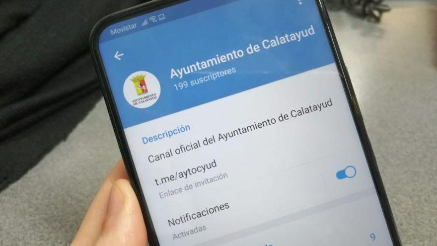 El Ayuntamiento de Calatayud estrena un nuevo canal de comunicación ciudadana en Telegram