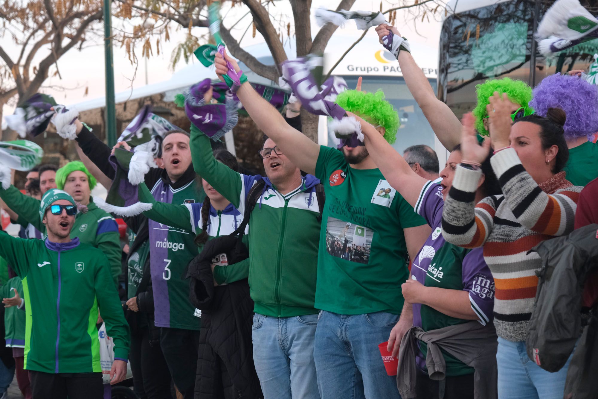 Recibimiento al Unicaja en la previa de los cuartos de final de la Copa del Rey 2024.