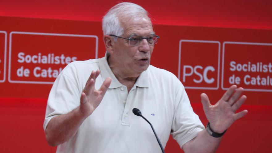 El ministre d&#039;Exteriors en funcions, Josep Borrell, durant la cloenda de l&#039;Escola d&#039;estiu del PSC.