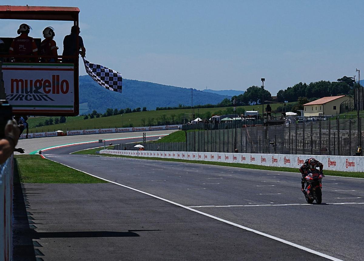 La carrera en el circuito de Mugello de MotoGP.