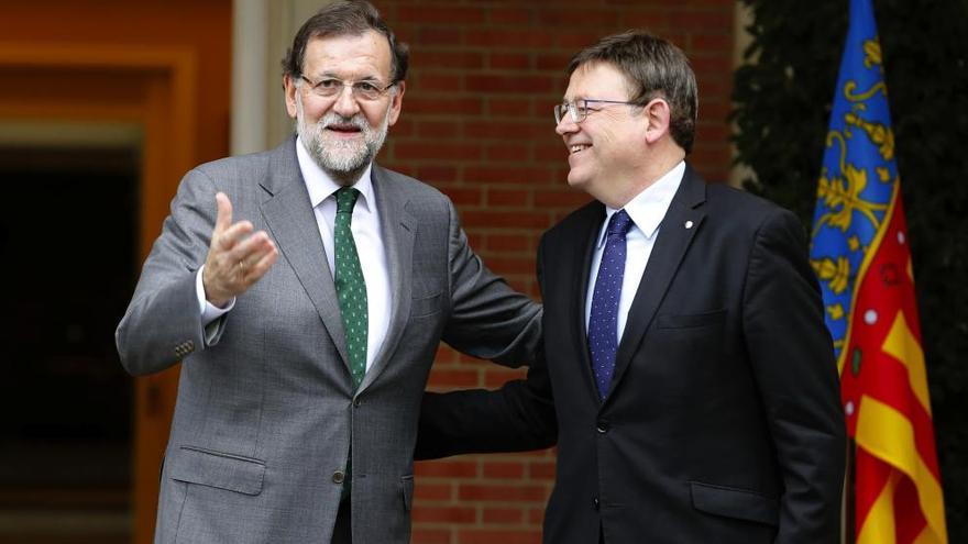 Rajoy y Puig, en su encuentro en Moncloa.