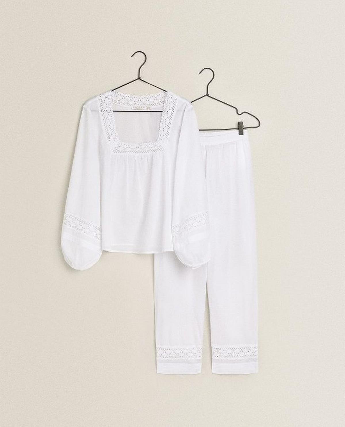 Pijama de algodón de Zara Home con descuento
