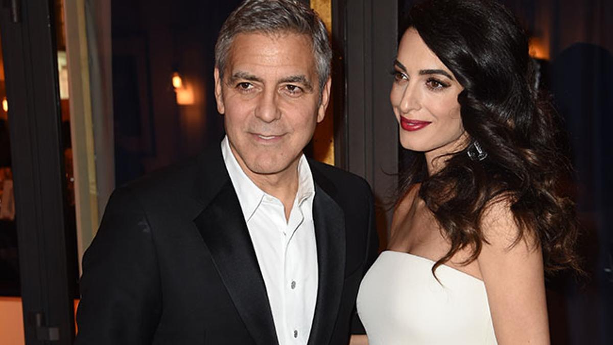 George Clooney y Amal Alamuddin en los premios Cesar en París