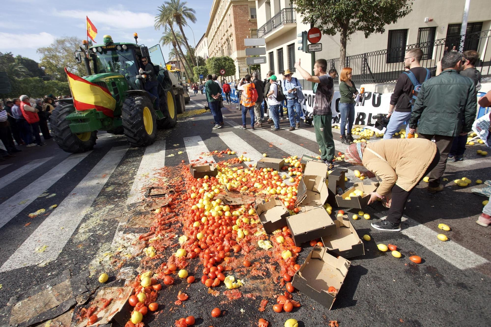 FOTOS: Los agricultores colapsan Murcia el 21F para protestar por la situación del campo