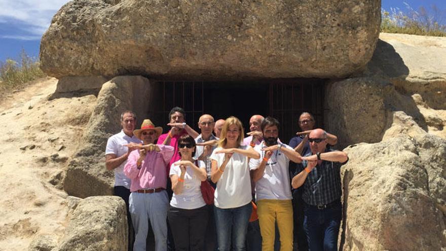 Irene Rivera, en el Sitio de Los Dólmenes de Antequera.