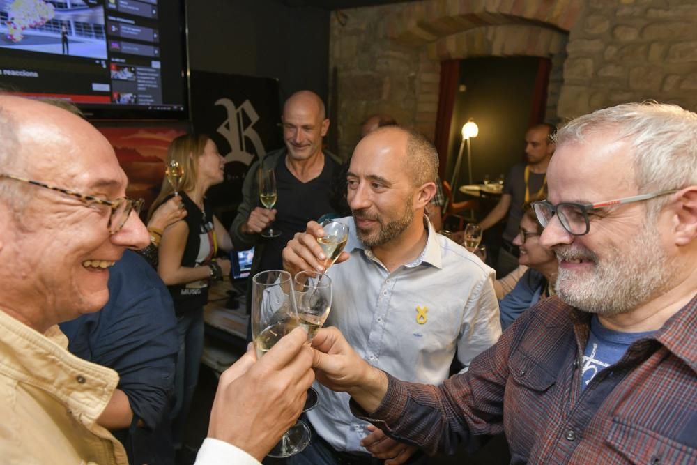 Celebració de Marc Aloy després de la victòria a l