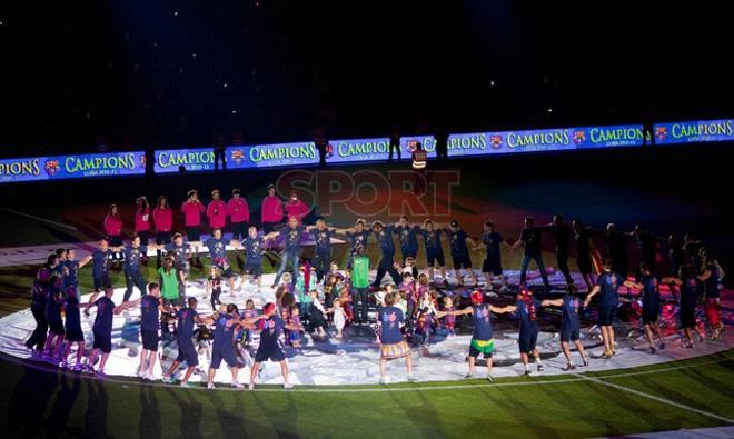 El Camp Nou acogió la fiesta de la Liga