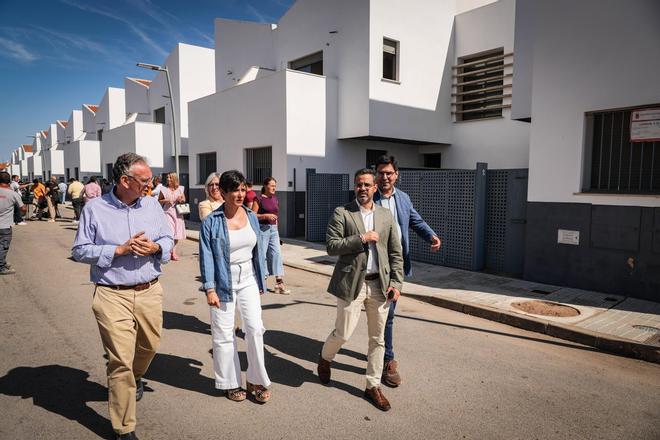 La ministra de vivienda, Isabel Rodríguez, este jueves en Olivenza