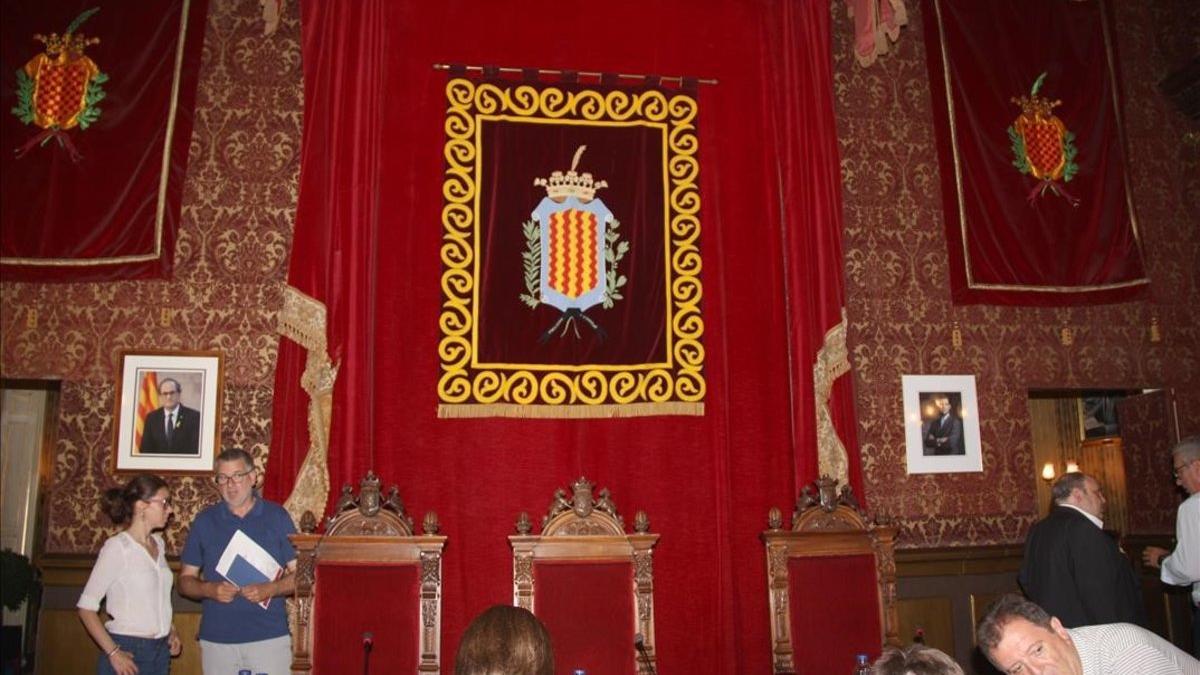 El salón de plenos del Ayuntamiento de Tarragona