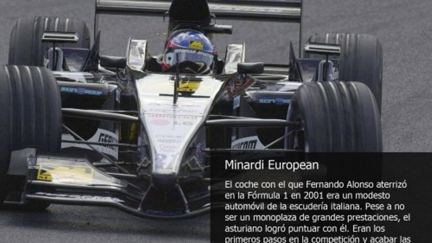Los coches de Fernando Alonso en la Fórmula 1