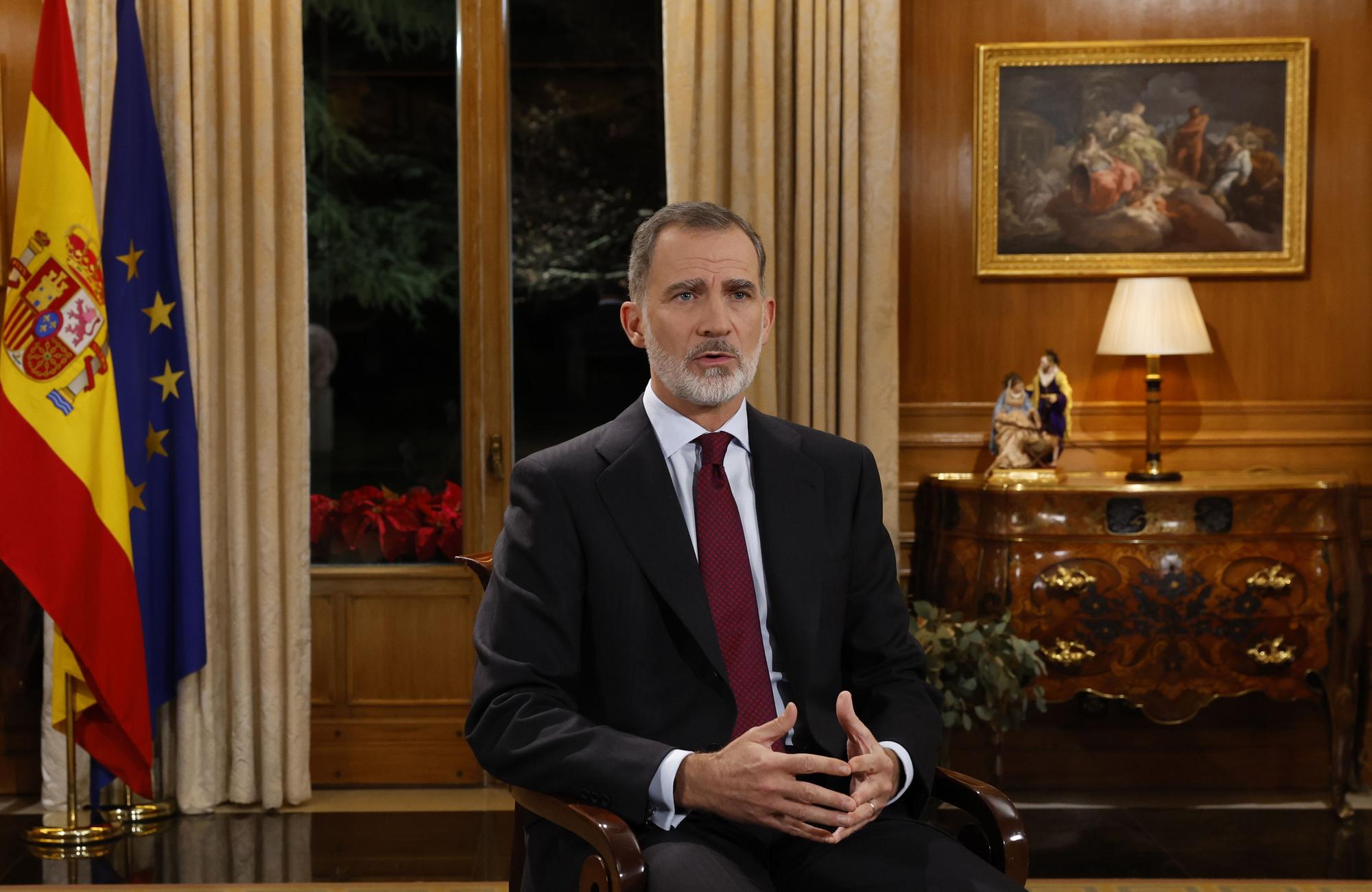 Felipe VI pronuncia su discurso de Nochebuena