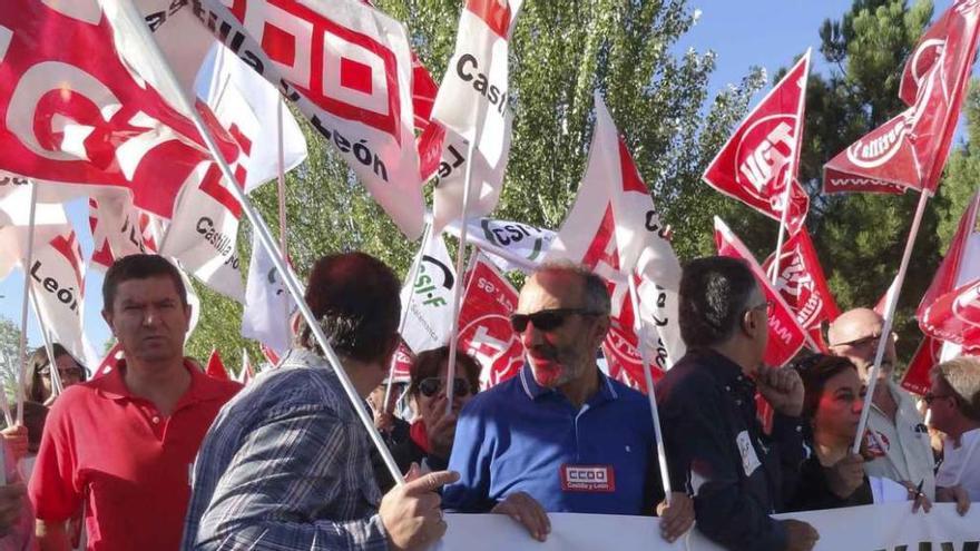 Manifestación de funcionarios.