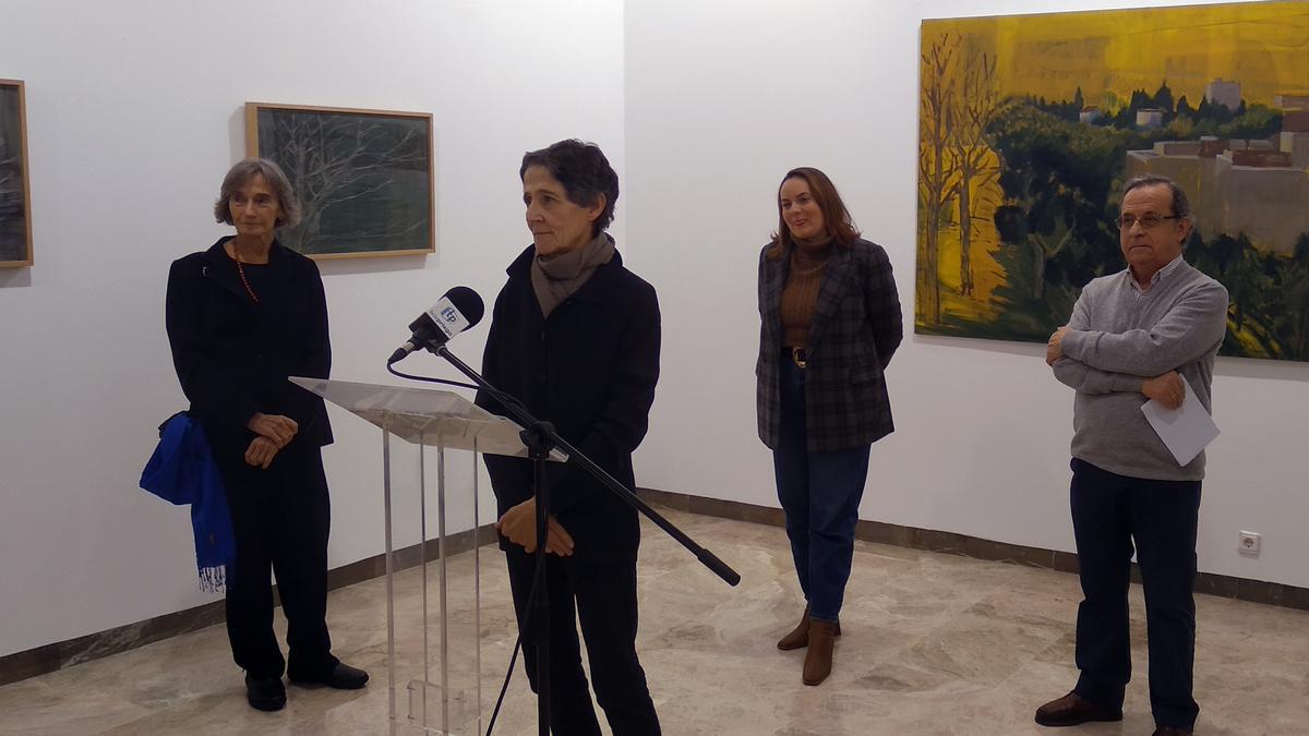 Sofía Madrigal durante la inauguración de su exposición