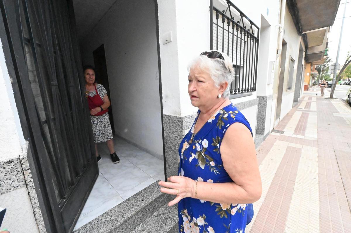 Mercedes Palau, de 77 años, admite que sintió verdadero miedo ante el vendaval.