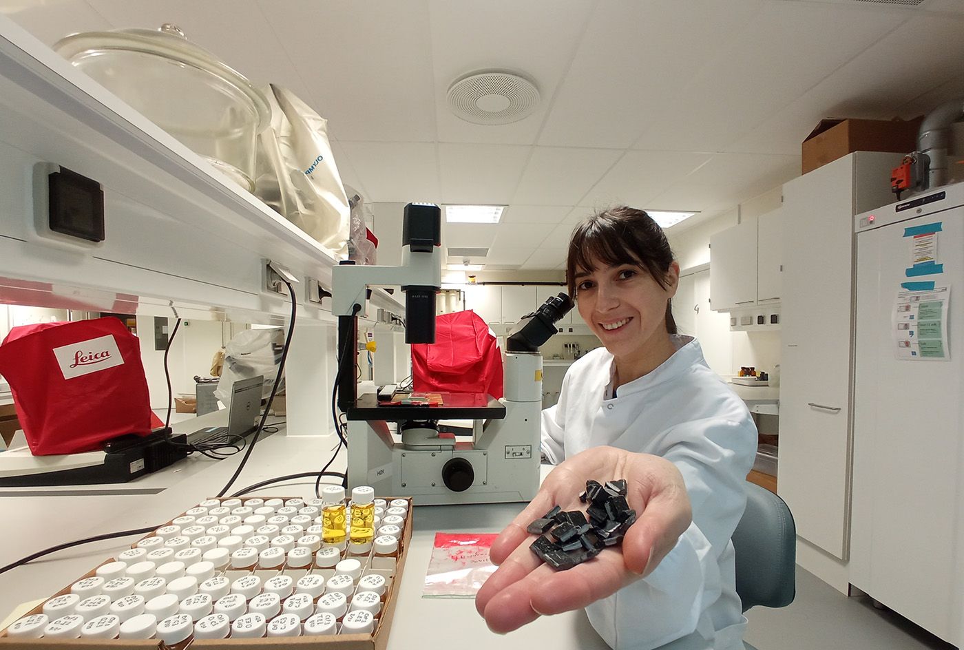 Rocío Rodríguez, en el laboratorio