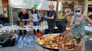 Una imagen de la fiesta reividincativa de Fem Sant Antoni y la Xarxa Veïnal del Raval, el pasado 29 de mayo. 