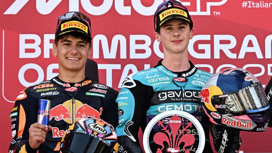Álvaro Carpe y Máximo Martínez Quiles, en el doblete que lograron en el Gran Premio de Italia.