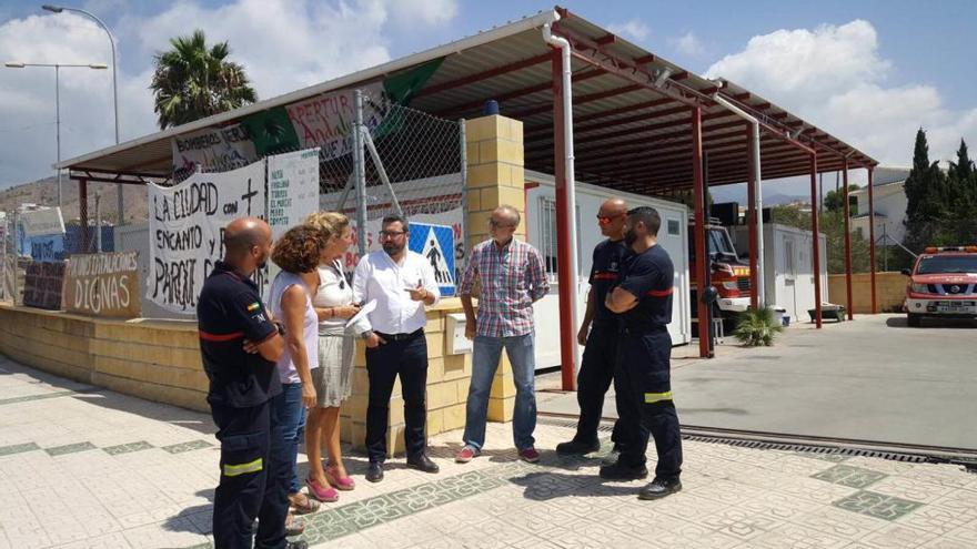 Chicón y Rodríguez, durante la reunión con la alcaldesa de Nerja, Rosa Arrabal.