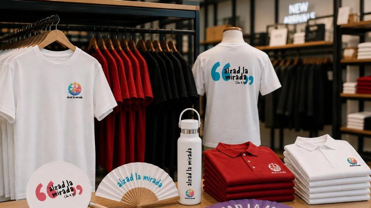 Desde gorras y camisetas a pulseras luminosas: sale a la venta el ‘merchandising’ oficial del viaje del Papa a España