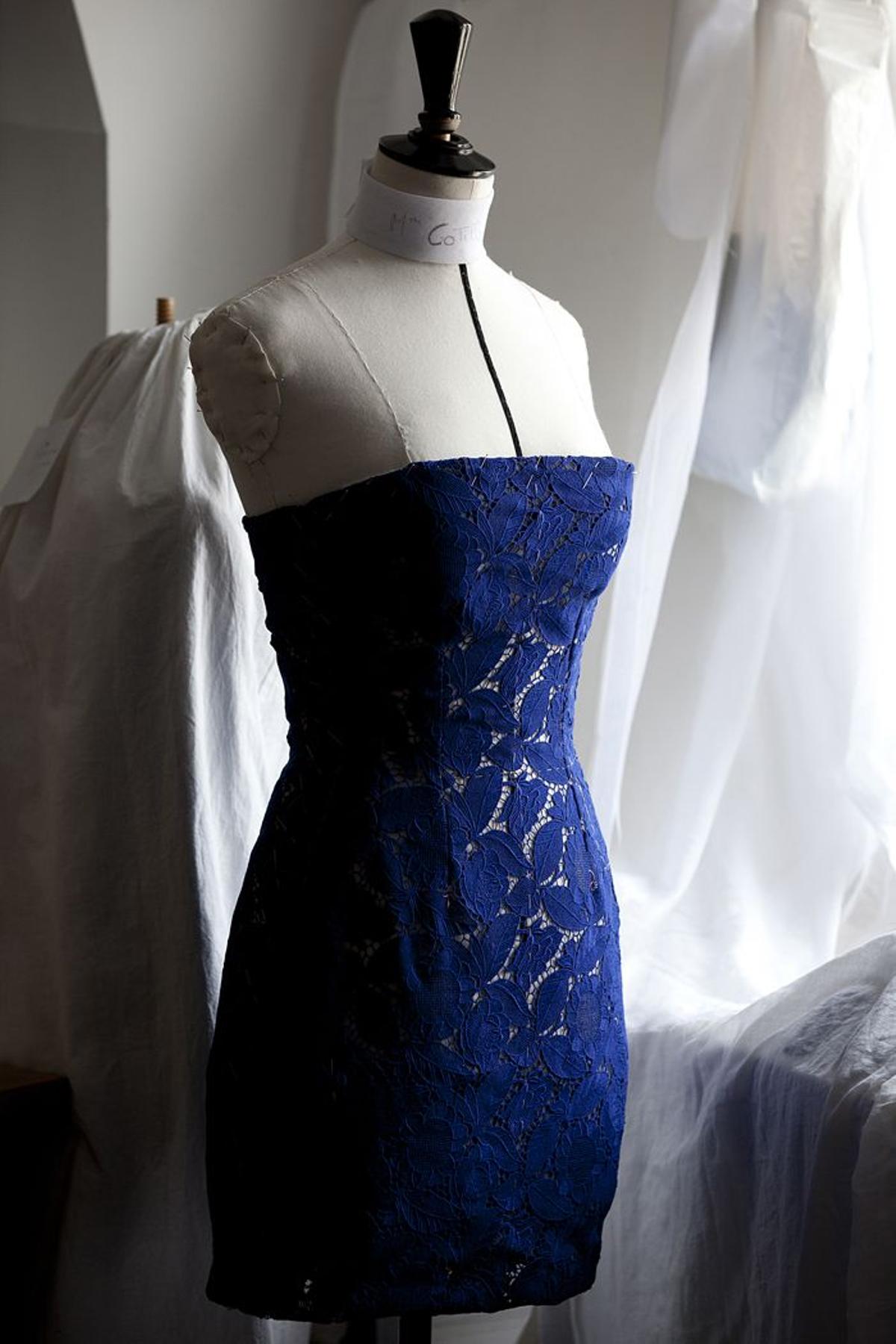 Vestido de Dior, en guipur de algodón