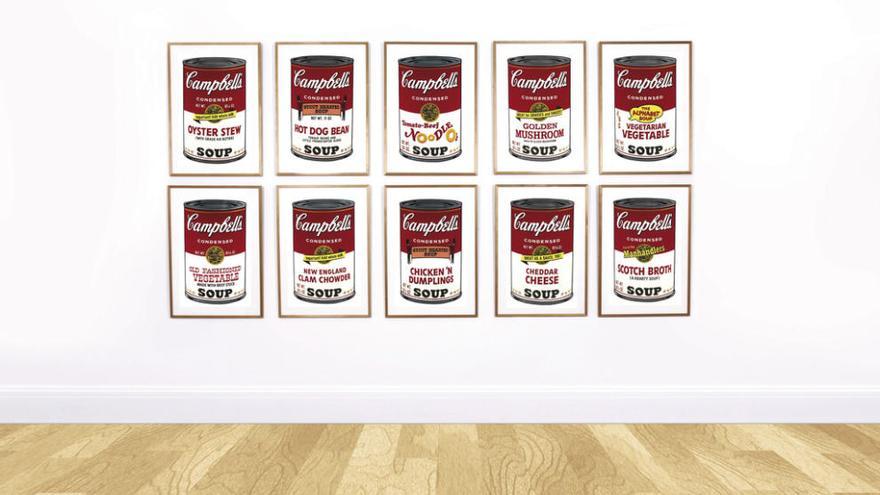 La serie de sopas de Warhol.