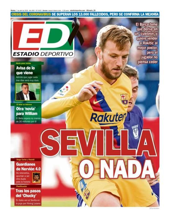 Portada ESTADIO DEPORTIVO martes 7 abril 2020