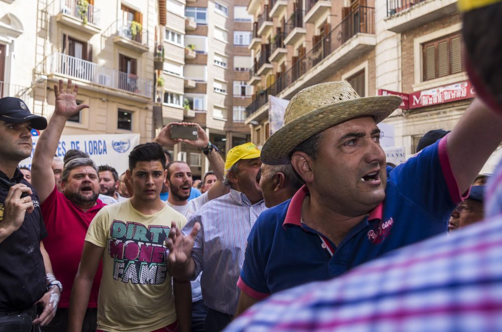 Tensión en la protesta de los agricultores