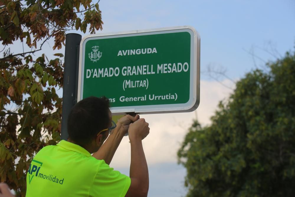 València cambia las placas de calles Franquistas