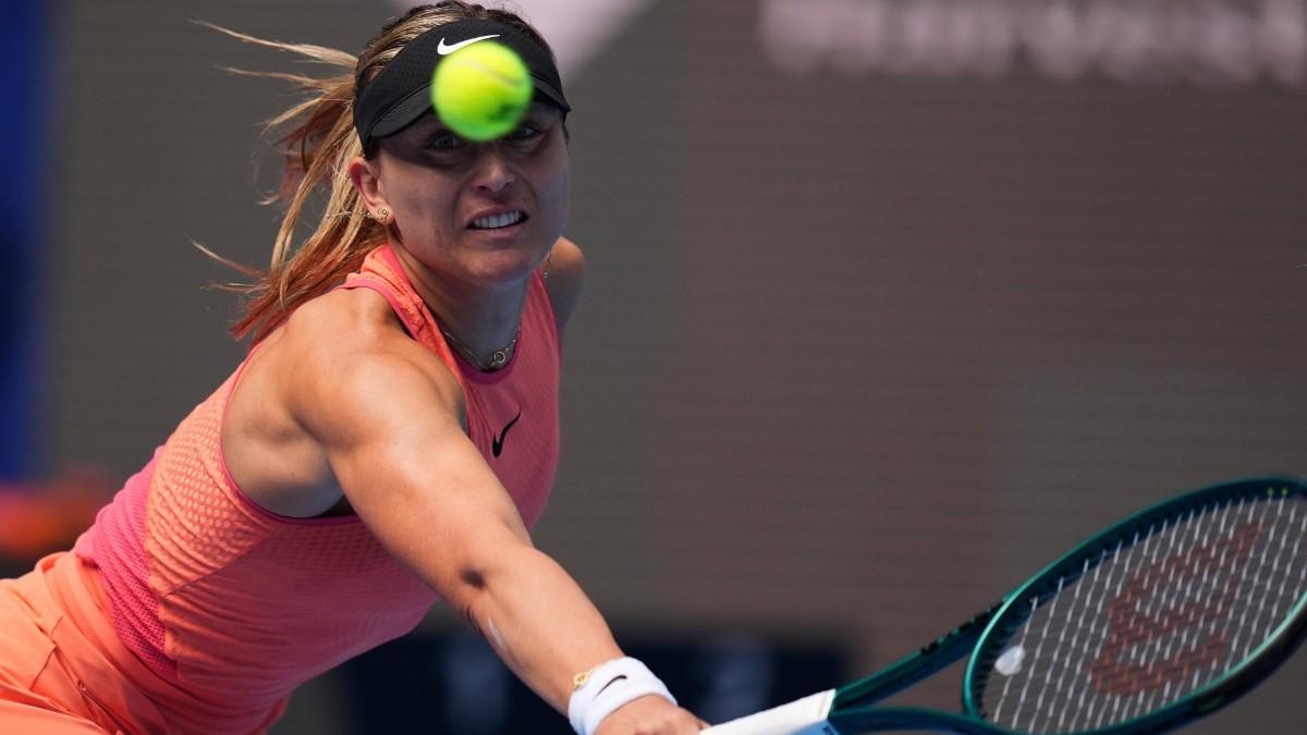Paula Badosa, durante su partido