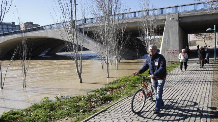 El Ebro anega unas 5.000 hectáreas e inunda varias viviendas