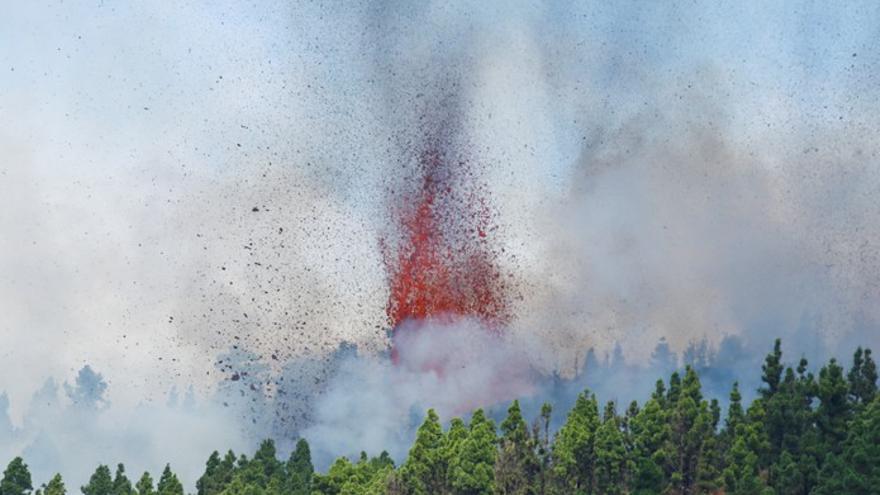 Erupción del volcán de La Palma en Cabeza de Vaca, Cumbre Vieja