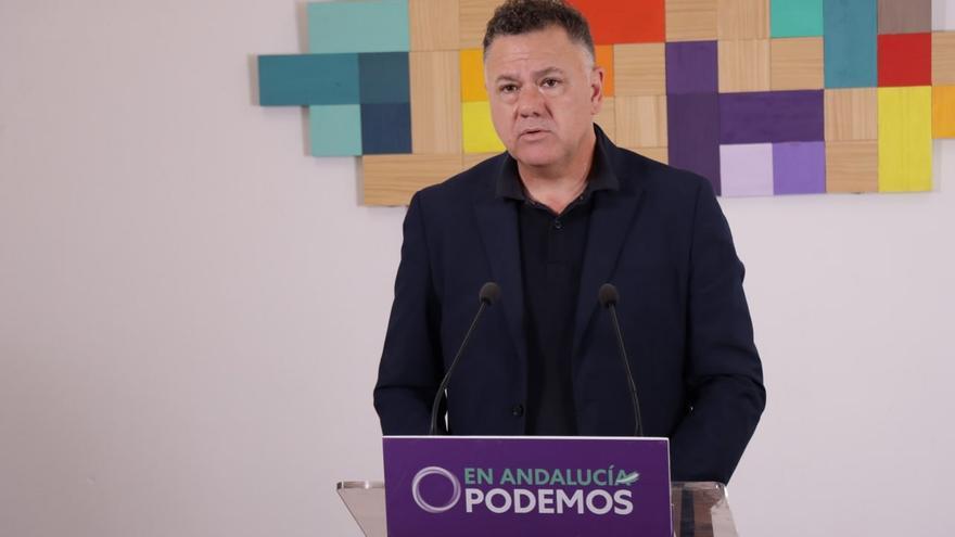 El portavoz adjunto de Por Andalucía y diputado representante de Podemos, Juan Antonio Delgado