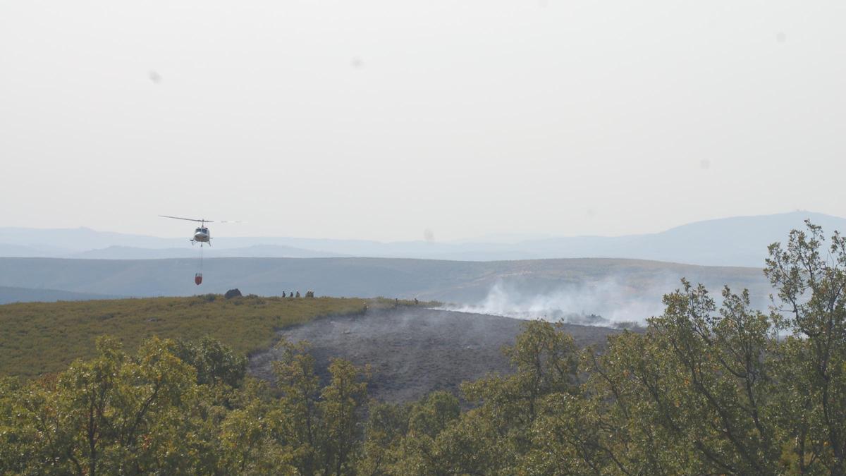 Incendio en la Sierra de la Culebra
