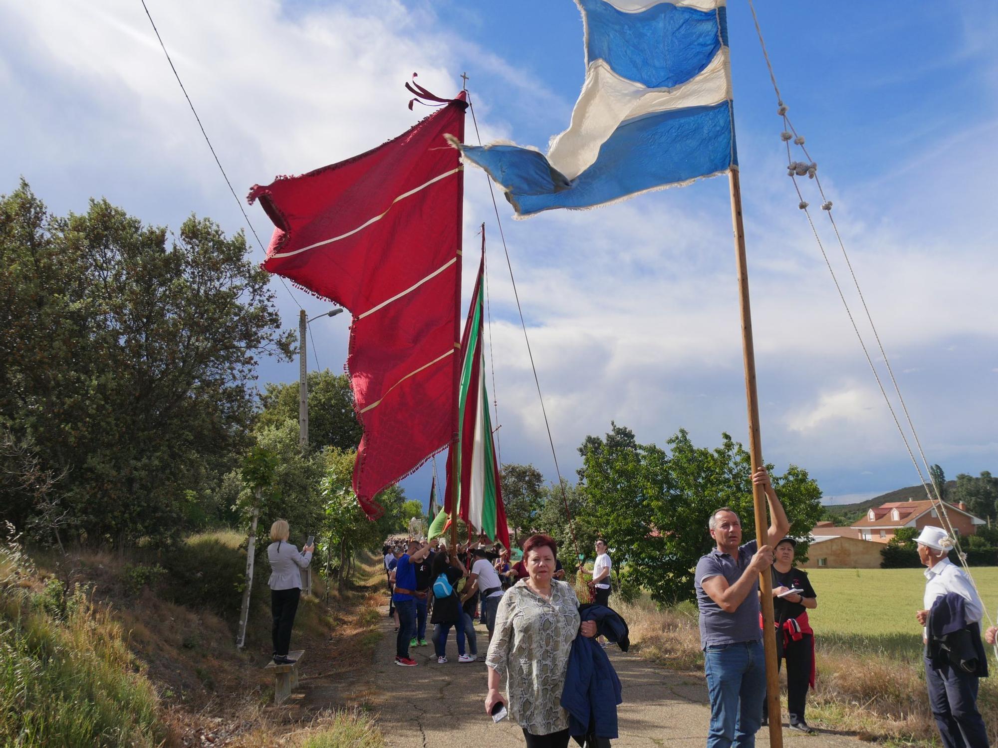 Procesión con los pendones hasta Cabañas de Tera. / E. P.