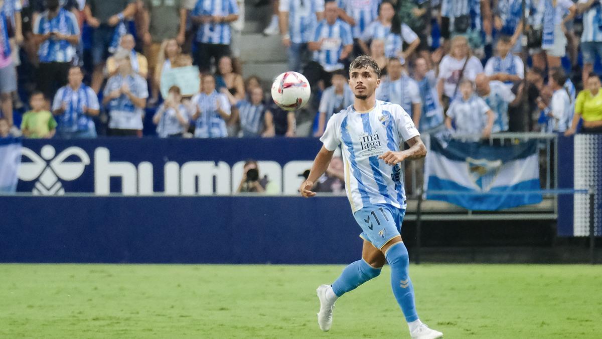 Partido Málaga CF contra el Mirandés, este pasado sábado en La Rosaleda